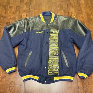 Vintage University Of‎ Notre Dame Fighting Irish Letterman Varsity Jacket Size L